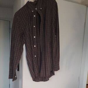 The Foundry Supply Co. Men's Checkered Button-Down Shirt - Purple and Black